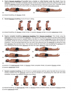 Breathing exercises from Applied Anatomy and Physiology of Yoga" By Simon Borg-Olivier and Bianca Machliss. Please click to enlarge